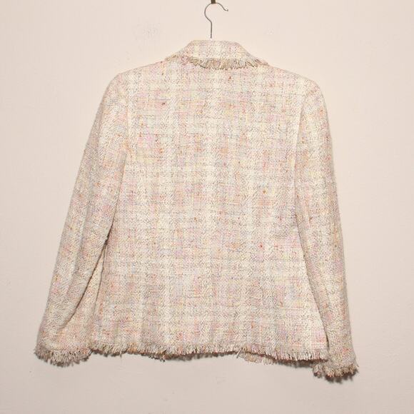 Tailor B. Moss Linen Blend Tweed Blazer Jacket Size 10 - Picture 5 of 8